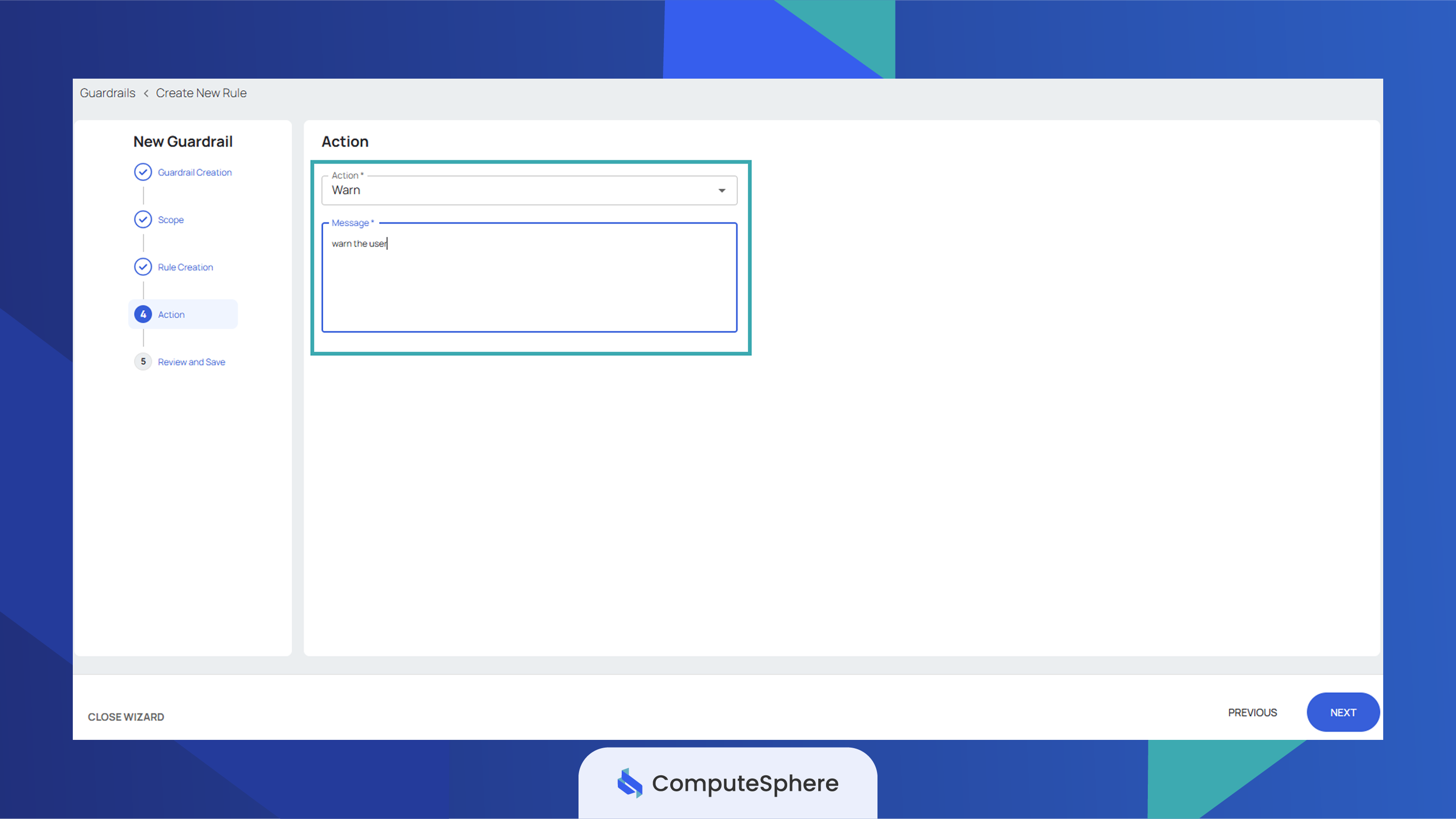 Effect picker with block and warn options