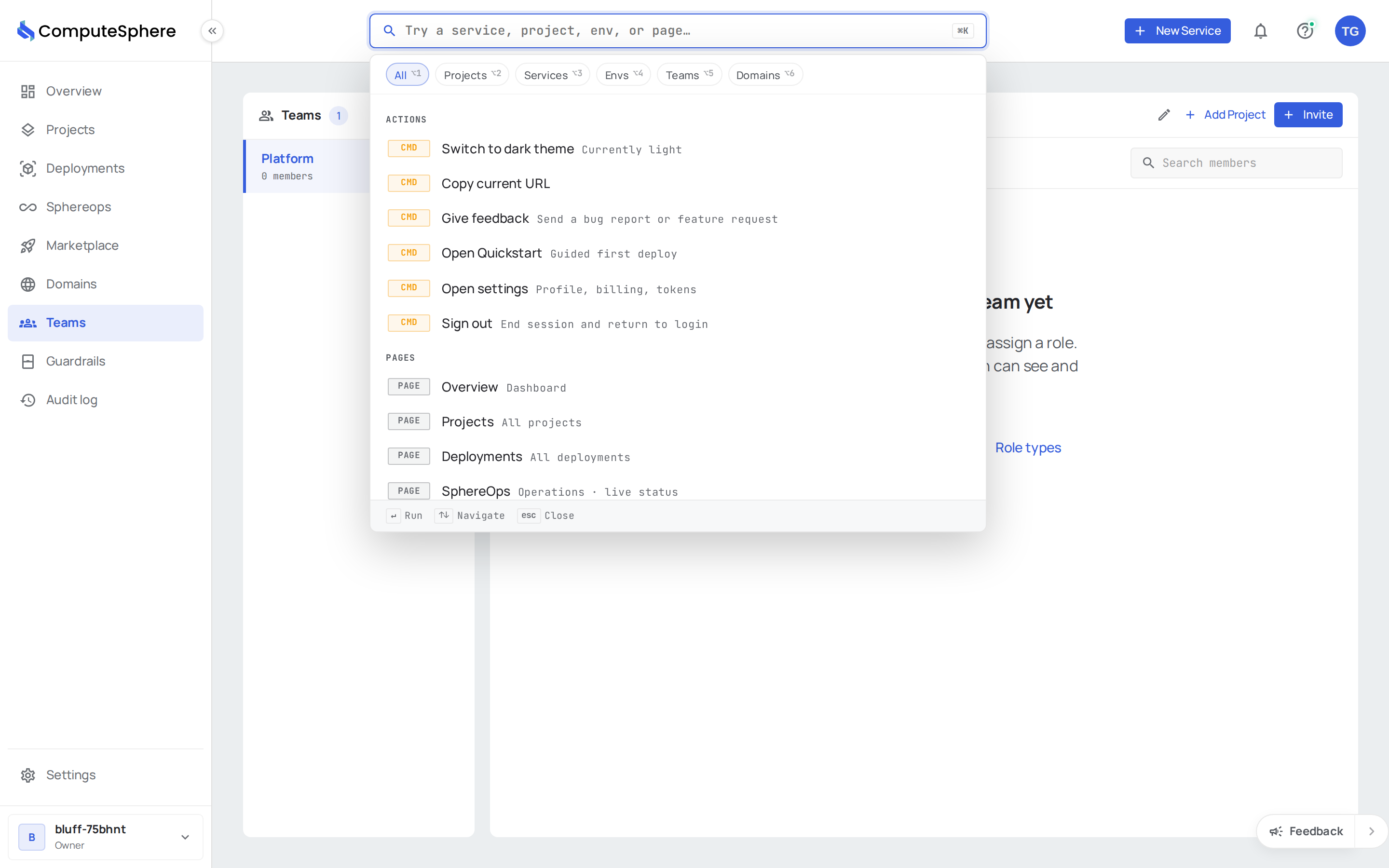 Search box on the Members tab