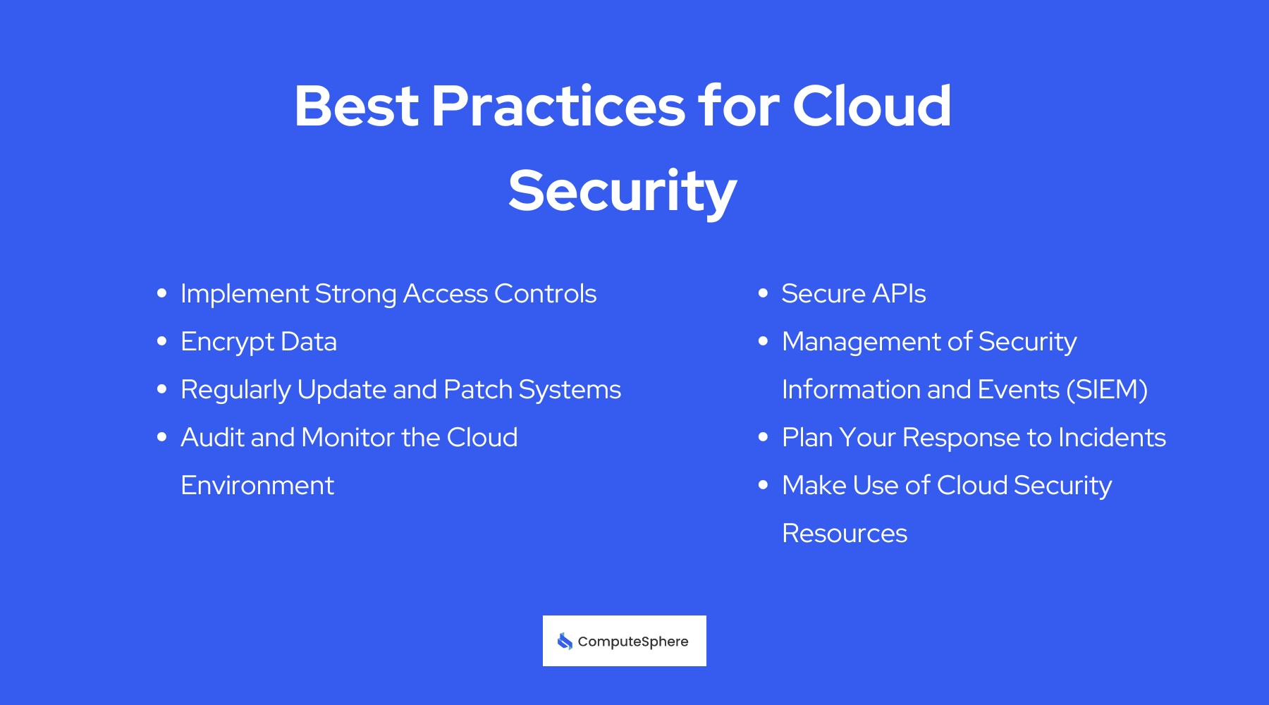 Best Practices for Cloud Security