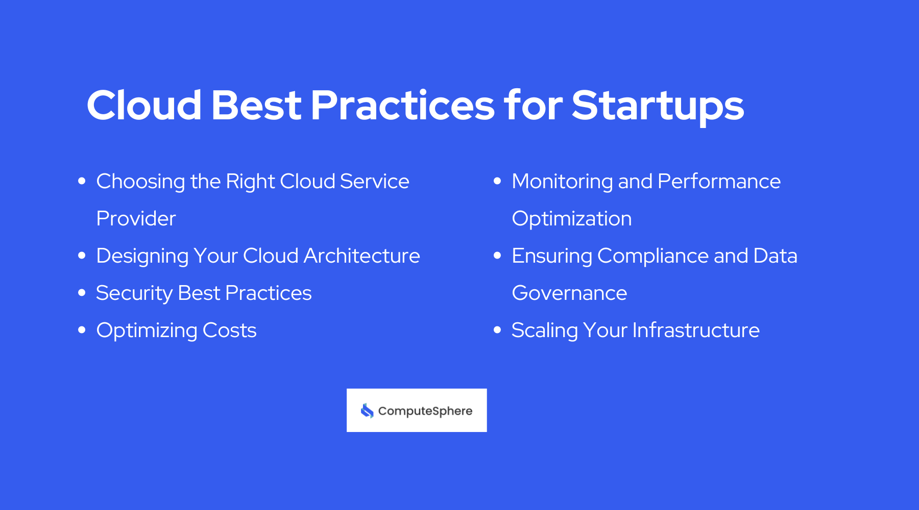 Cloud Best Practices for Startups